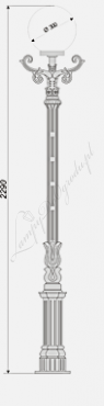 Lampa średnia S12 wariant S12/Fi300