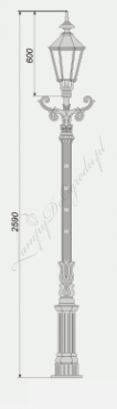Lampa średnia S12 wariant S12/K6-2