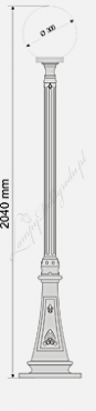 Lampa średnia S13 wariant S13/Fi300