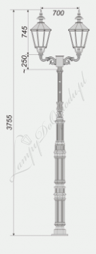 Lampa wysoka W13 wariant W13/2xK6-3