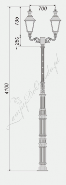 Lampa wysoka W14 wariant W14/2xK4-2