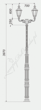 Lampa wysoka W14 wariant W14/2xK6-2