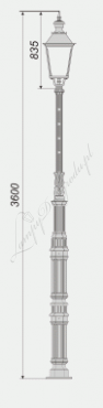 Lampa wysoka W14 wariant W14/K4-3
