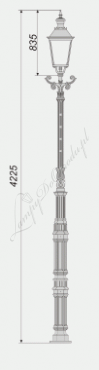 Lampa wysoka W16 wariant W16/K4-3