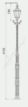 Lampa wysoka W16 wariant W16/K6-3