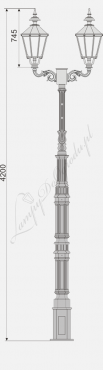 Lampa wysoka W20 wariant W20/2xK6-3