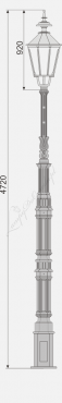 Lampa wysoka W20 wariant W20/K7