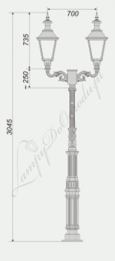 Lampa wysoka W5 wariant W5/2xK4-2
