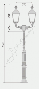 Lampa wysoka W5 wariant W5/2xK4-3