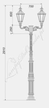Lampa wysoka W5 wariant W5/2xK6-2