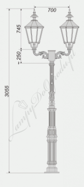 Lampa wysoka W5 wariant W5/2xK6-3