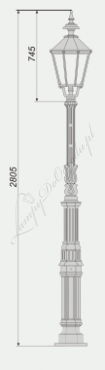 Lampa wysoka W5 wariant W5/K6-3