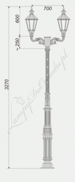 Lampa wysoka W6 wariant W6/2xK6-2