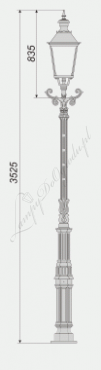 Lampa wysoka W8 wariant W8/K4-3